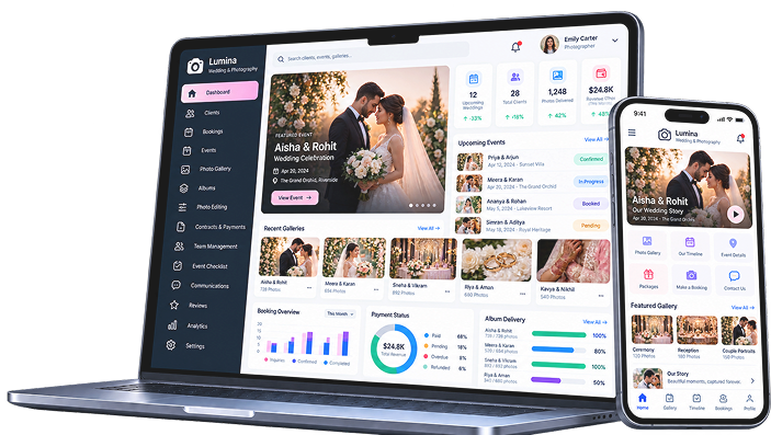 E-Commerce store on laptop and phone